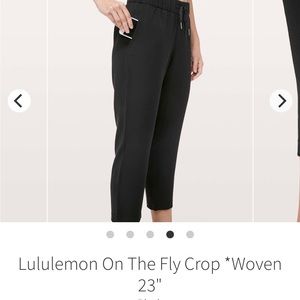 *LOT OF 2* Lululemon on the Fly Crop- woven